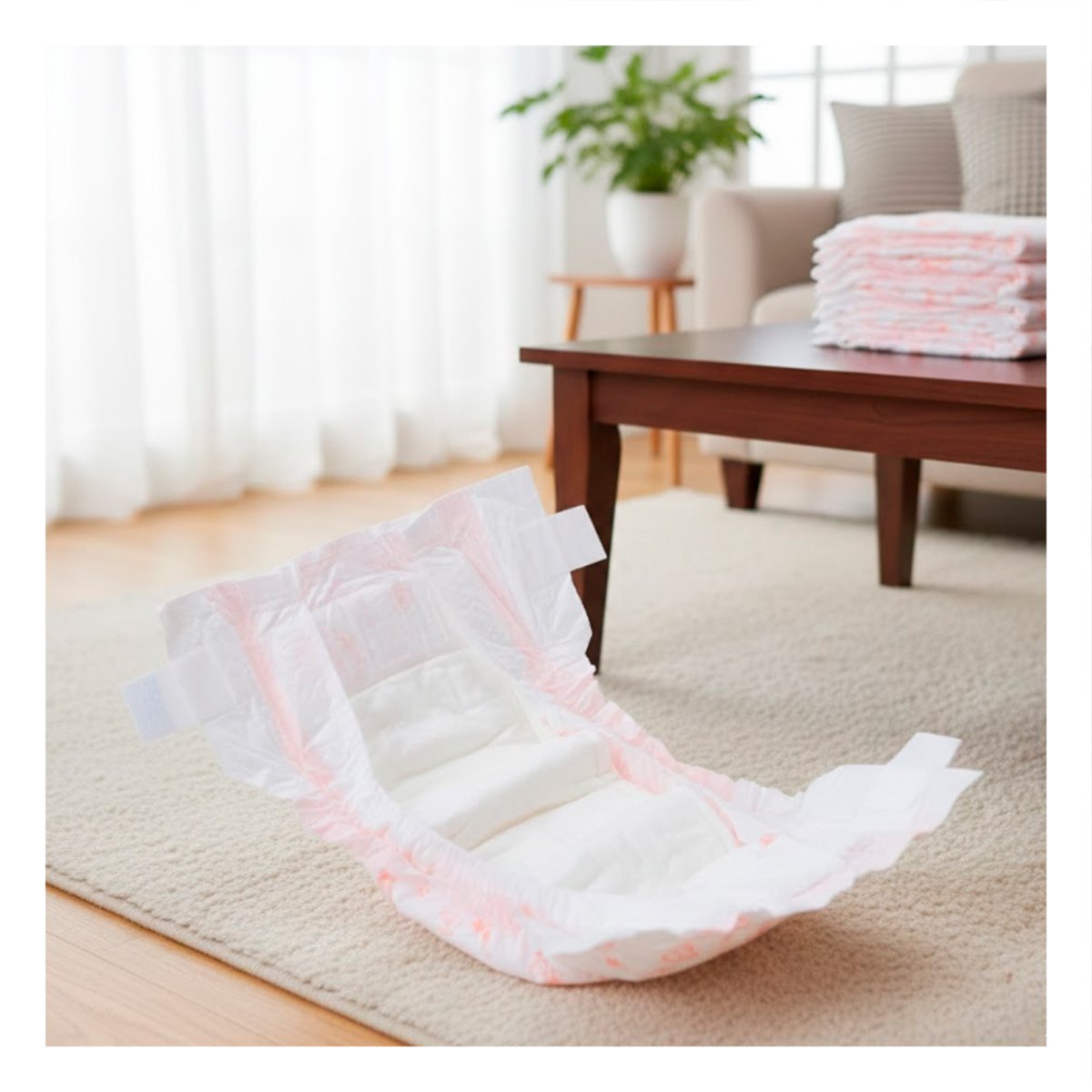PACK4 PANTIE SANITARIO CON CINTURA AJUSTABLE PERRO HEMBRA TALLA S ROSADO Y+REGALO STICKER - 3