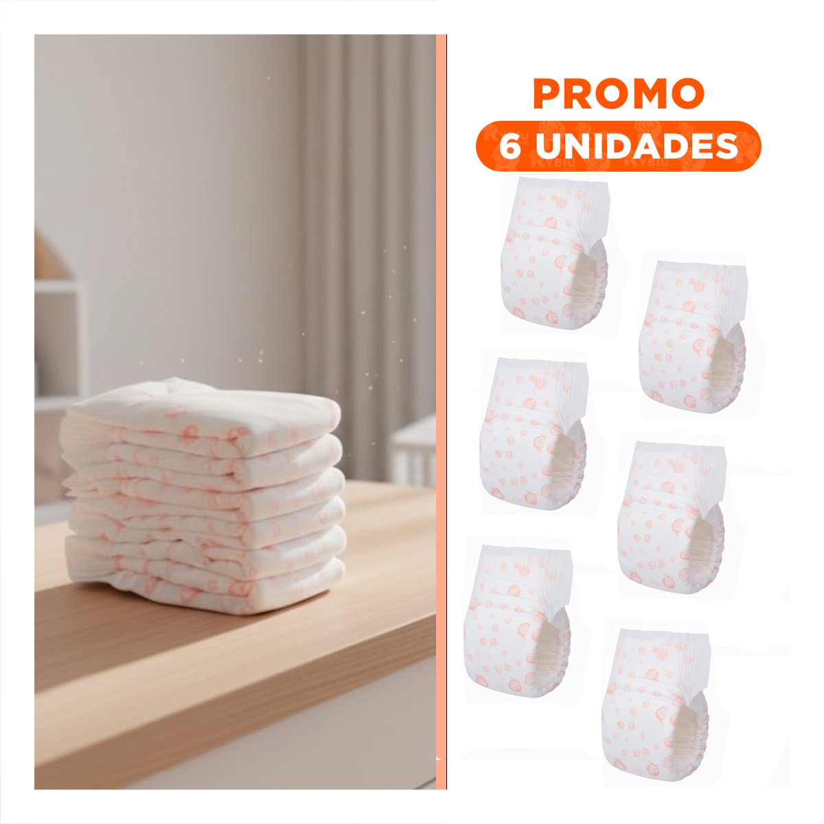 PACK6 PANTIE DE PROTECCION INTERIOR CON BUEN CALCE PERRO HEMBRA TALLA XL ROSADO - 1