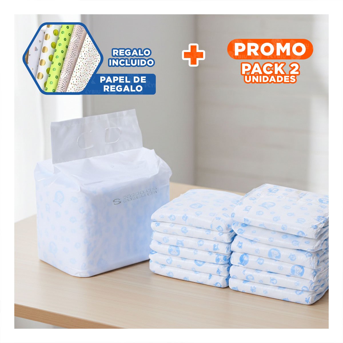 PACK2 CUBIERTA CON AJUSTE INTELIGENTE PARA MASCOTAS MASCOTA MACHO M VERDE Y+PAPEL REGALO - 1