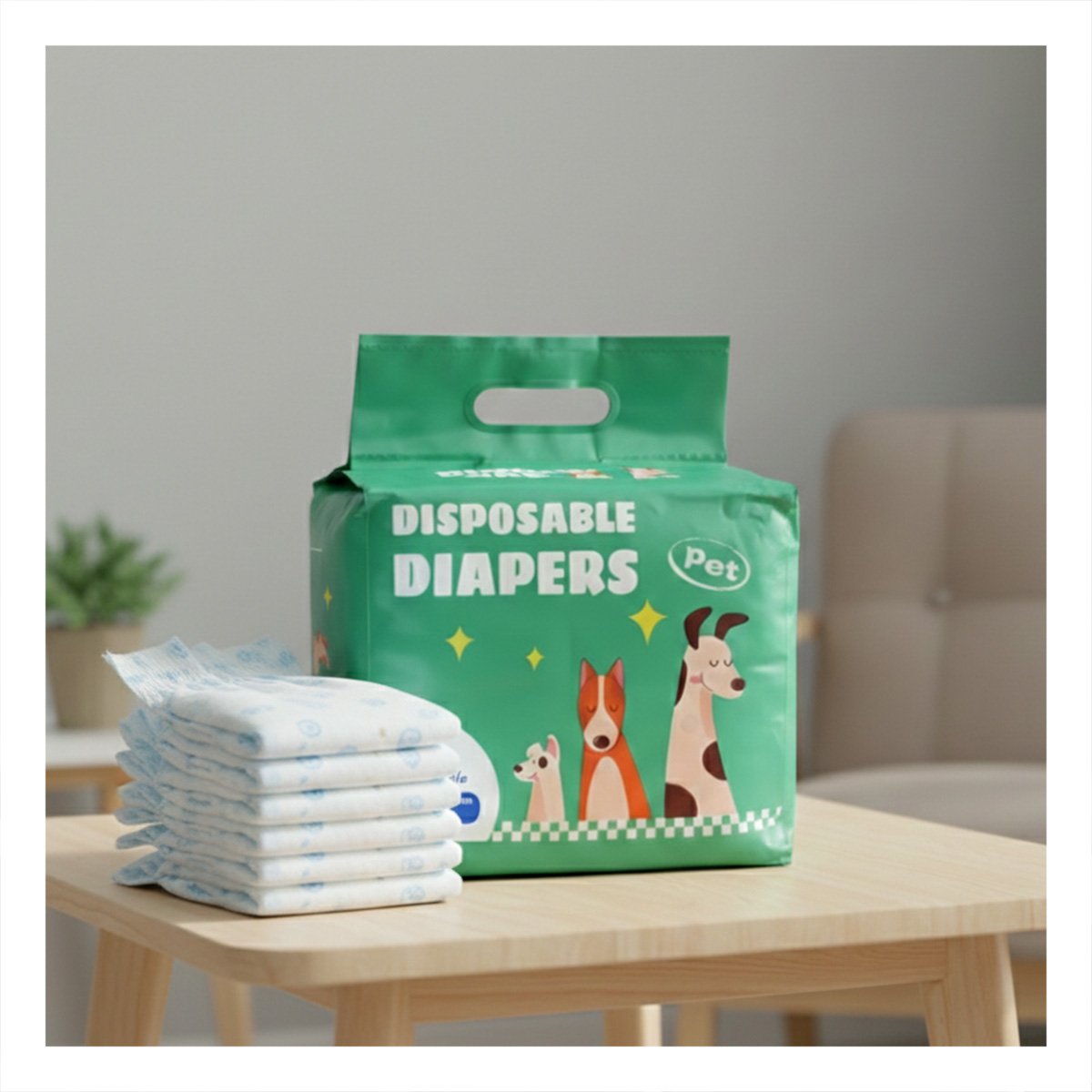 PACK2 CUBIERTA CON AJUSTE INTELIGENTE PARA MASCOTAS MASCOTA MACHO M VERDE Y+PAPEL REGALO - 5