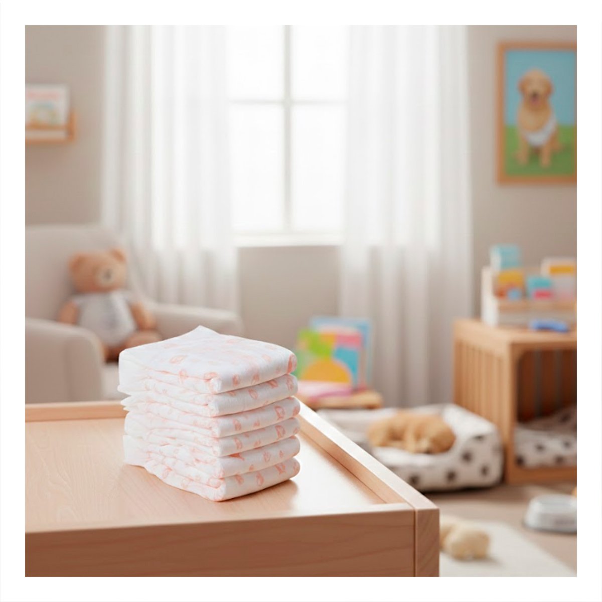 PACK12 COBERTURA SANITARIO CON AJUSTE COMODO PERRO HEMBRA TALLA S ROSADO Y+PAPEL REGALO - 5