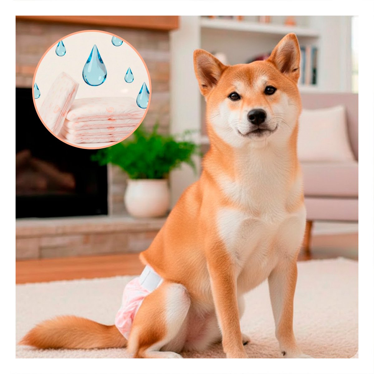 PACK2 FAJA AJUSTABLE Y CONFORTABLE PARA MASCOTAS COMO EL PERRO HEMBRA M ROSADO - 5