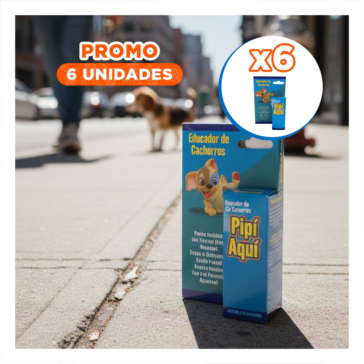 PACK6 PULVERIZADOR ANTI ACCIDENTES CONAROMA SUAVE PARA CACHORROS CELESTE Y+REGALO STICKER - 1