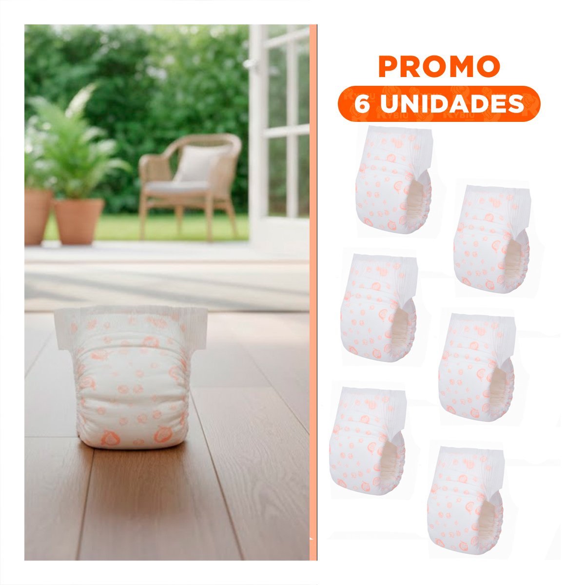 PACK6 PANTIE DE PROTECCION INTERIOR CON BUEN CALCE PERRO HEMBRA TALLA S ROSADO - 1