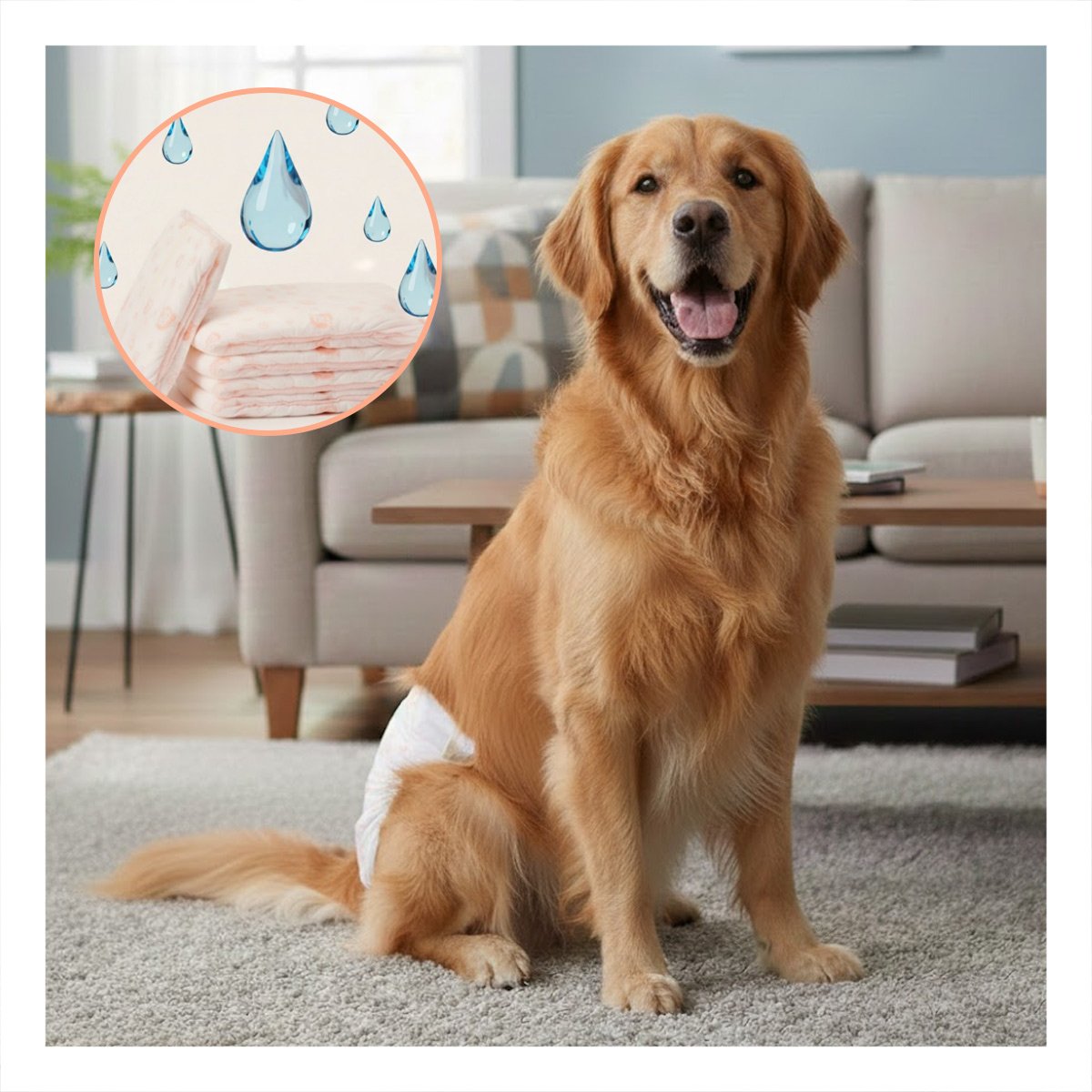 PACK2 CALZON SANITARIO CON AJUSTE FLEXIBLE PERRO HEMBRA TALLA XL ROSADO - 5