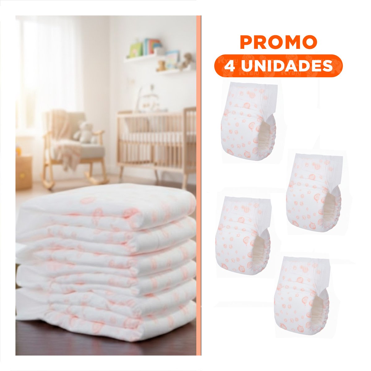 PACK4 PANTIE SANITARIO CON CINTURA AJUSTABLE PERRO HEMBRA TALLA XL ROSADO Y+REGALO STICKER - 1
