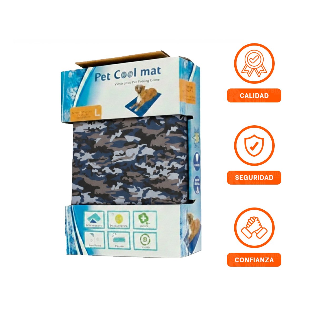 PACK6 MANTA PRACTICA PARA MASCOTAS QUE DISFRUTAN DEL HOGAR L 50X90CM MILITAR Y+REGALO STICKER - 2