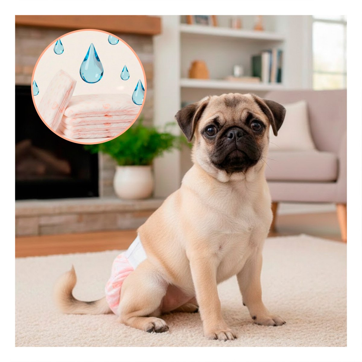 PACK2 BANDA SANITARIA CON FIJACION SEGURA PERRO HEMBRA TALLA S ROSADO - 5