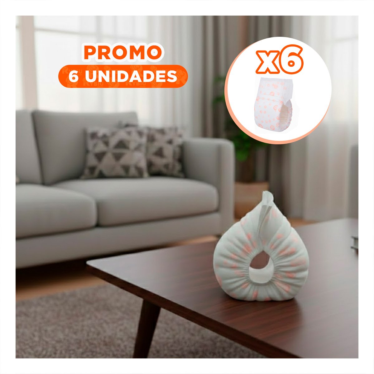 PACK6 FAJA QUE FACILITA CAMBIOS RAPIDOS PERRO HEMBRA L ROSADO Y+REGALO STICKER - 1