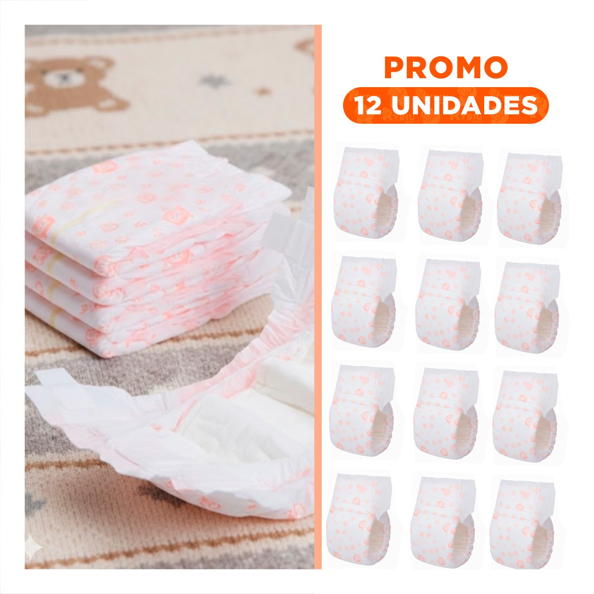 PACK12 COBERTURA PARA ESPACIOS CERRADOS PERRO HEMBRA TALLA S ROSADO Y+REGALO STICKER - 1