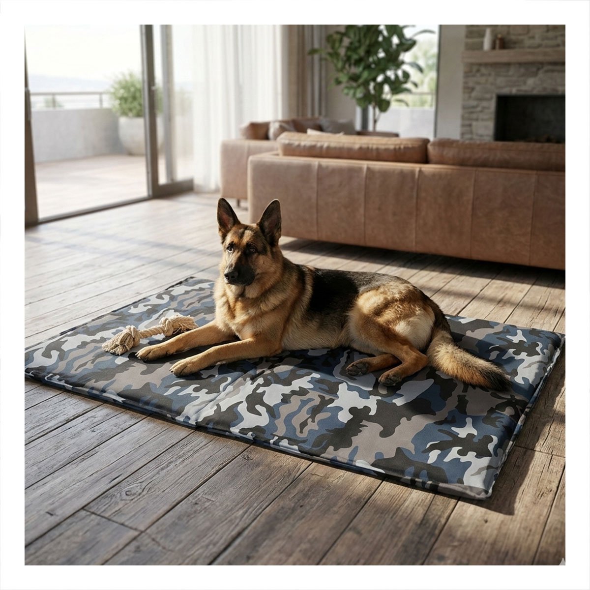 PACK2 CUBREPISO REFRESCANTE QUE MANTIENE A TU MASCOTA COMODA 81X96CM XL MILITAR - 2