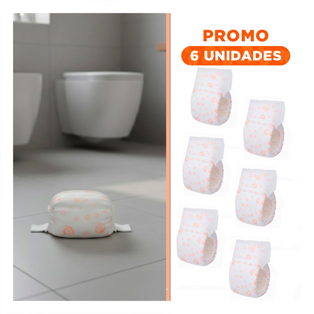 PACK6 ABSORBENTE PRACTICO QUE FACILITA CAMBIOS RAPIDOS DEL PERRO HEMBRA M ROSADO - 1