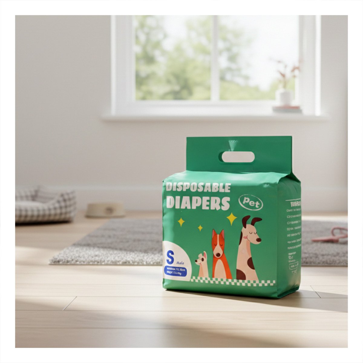 PACK12 CAPA PRACTICA DE USO DIARIO MASCOTA MACHO S VERDE Y+REGALO STICKER - 3