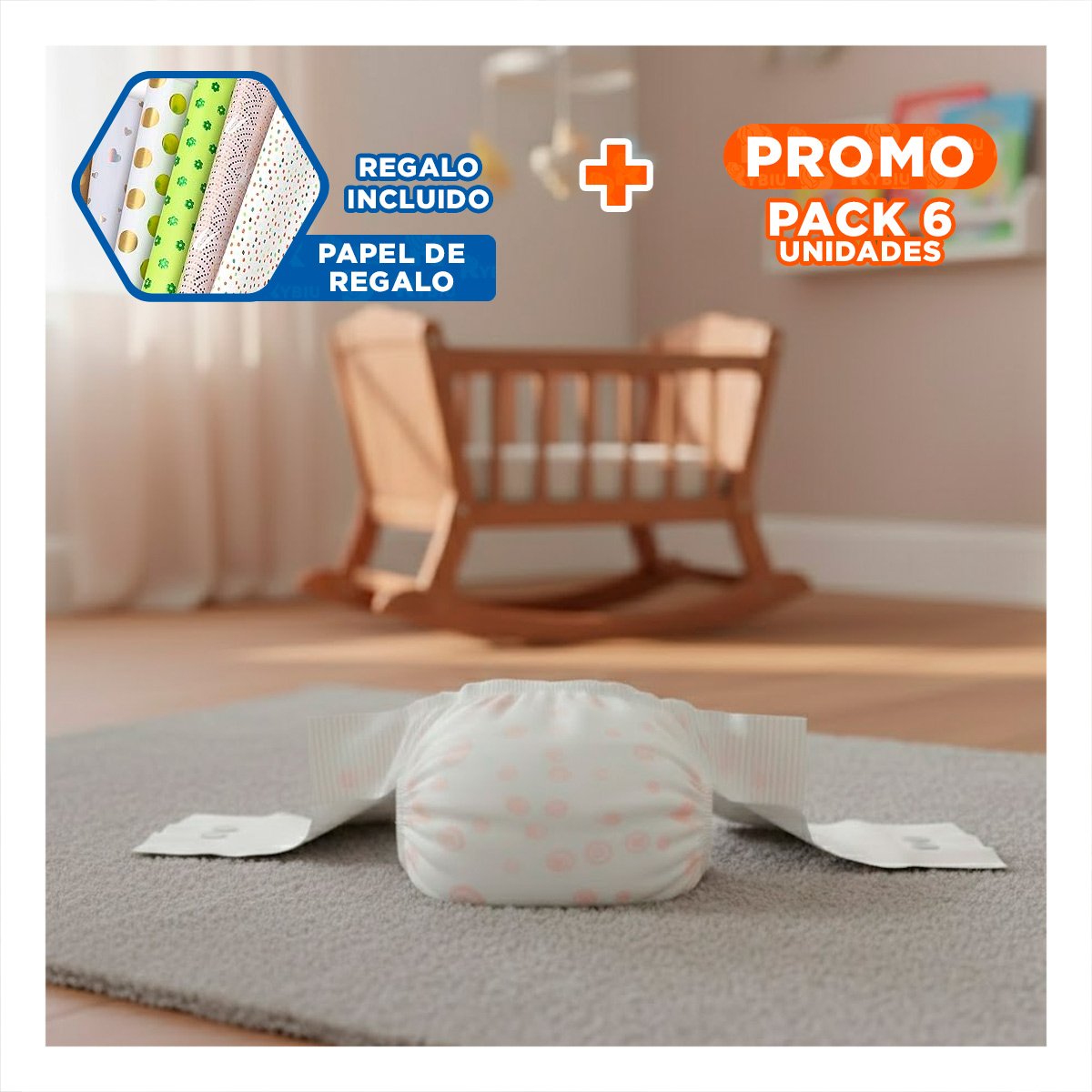 PACK6 FAJA PRACTICA Y SUAVE PARA USO DIARIO PERRO HEMBRA L ROSADO Y+PAPEL REGALO - 1