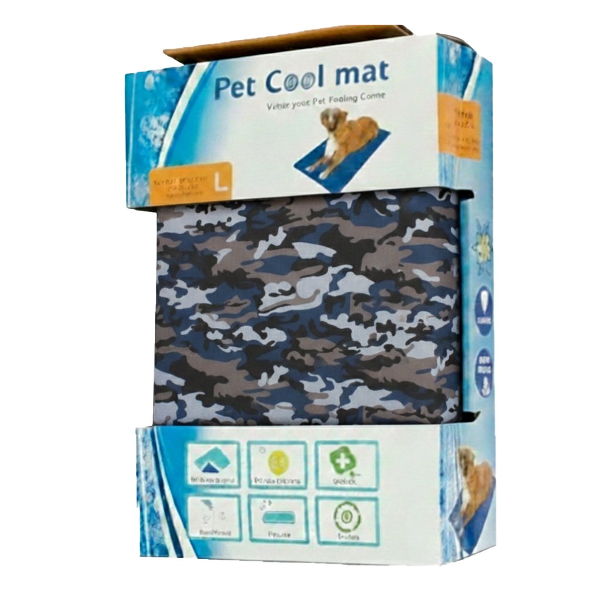 COLCHONETA REFRESCANTE QUE CUIDA LA PIEL DE TU MASCOTA L 50X90CM MILITAR - 1