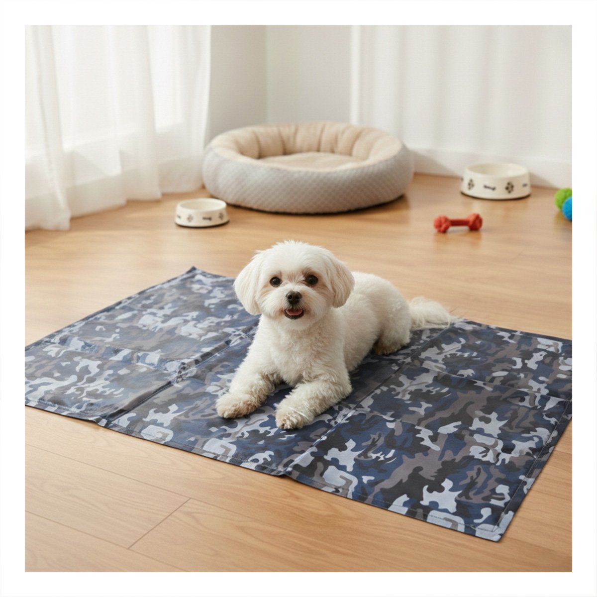 COLCHONETA REFRESCANTE QUE CUIDA LA PIEL DE TU MASCOTA L 50X90CM MILITAR - 2