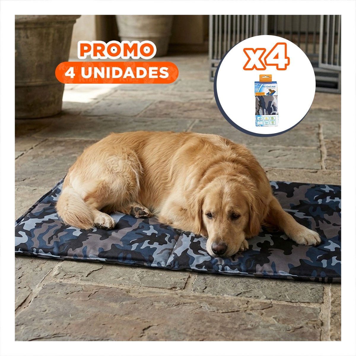 PACK4 CUBREPISO DURADERO QUE FACILITA LA LIMPIEZA Y MANTIENE FRESCO 81X96CM XL MILITAR - 1