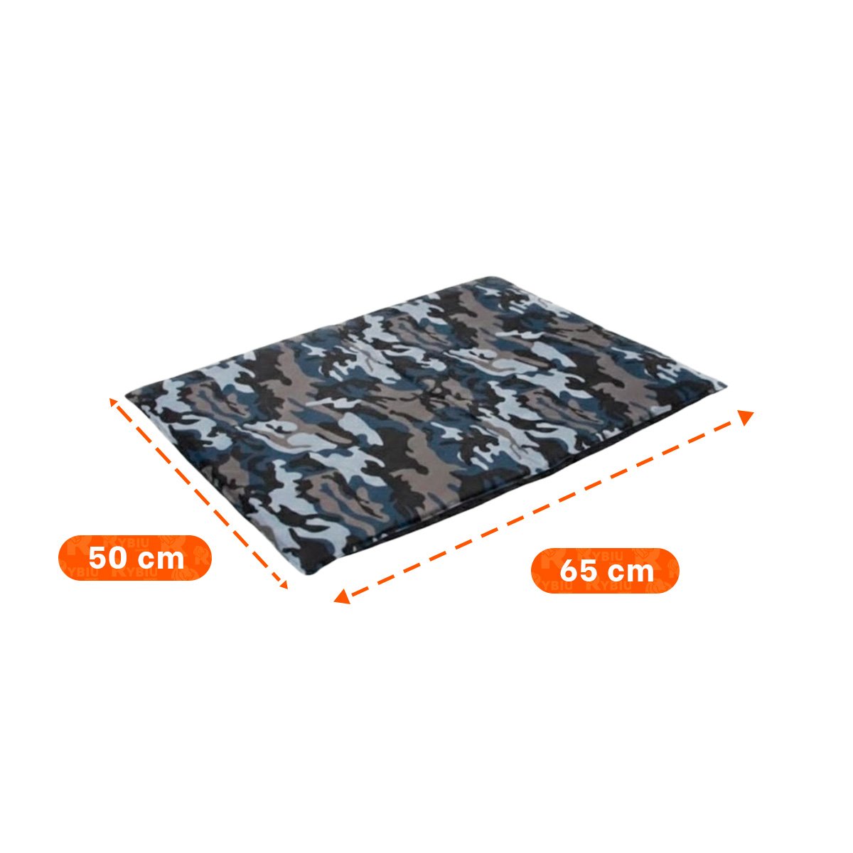 PACK2 COJIN PARA PERRO QUE BUSCA SUPERFICIE FRESCA 50X65CM MD MILITAR Y+PAPEL REGALO - 4