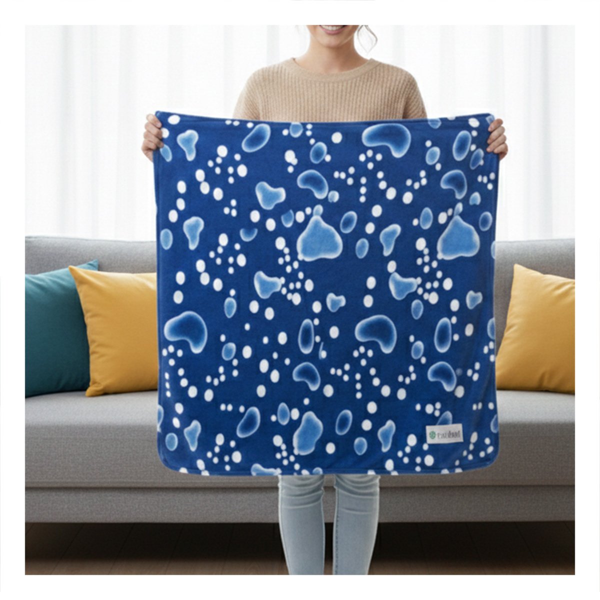 TAPIZ LIVIANO PARA AREA DE DESCANSO 50X90CM L AZUL ESTILO BURBUJAS Y+POST IT - 2