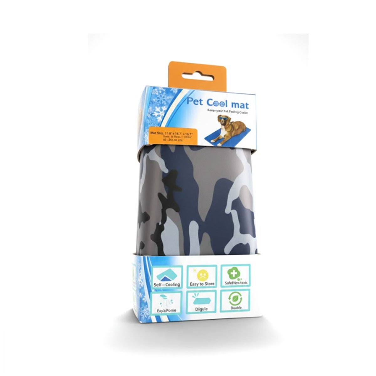CARPETA LIGERA QUE EVITA QUE TU MASCOTA PASE CALOR 81X96CM XL MILITAR Y+REGALO STICKER - 3