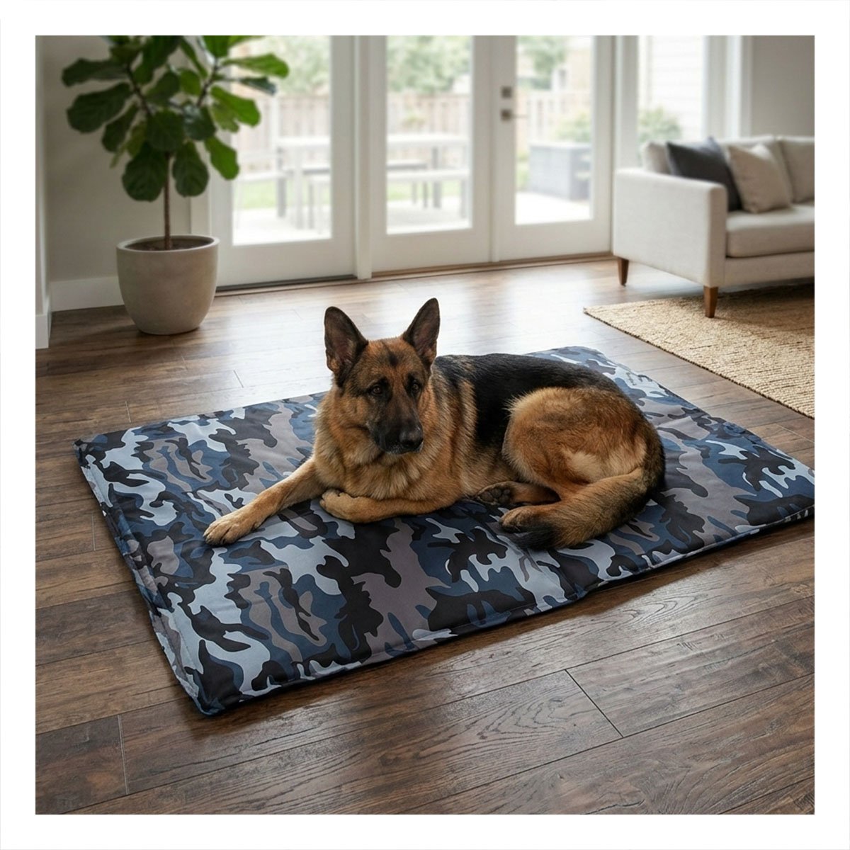 CARPETA LIGERA QUE EVITA QUE TU MASCOTA PASE CALOR 81X96CM XL MILITAR Y+REGALO STICKER - 5