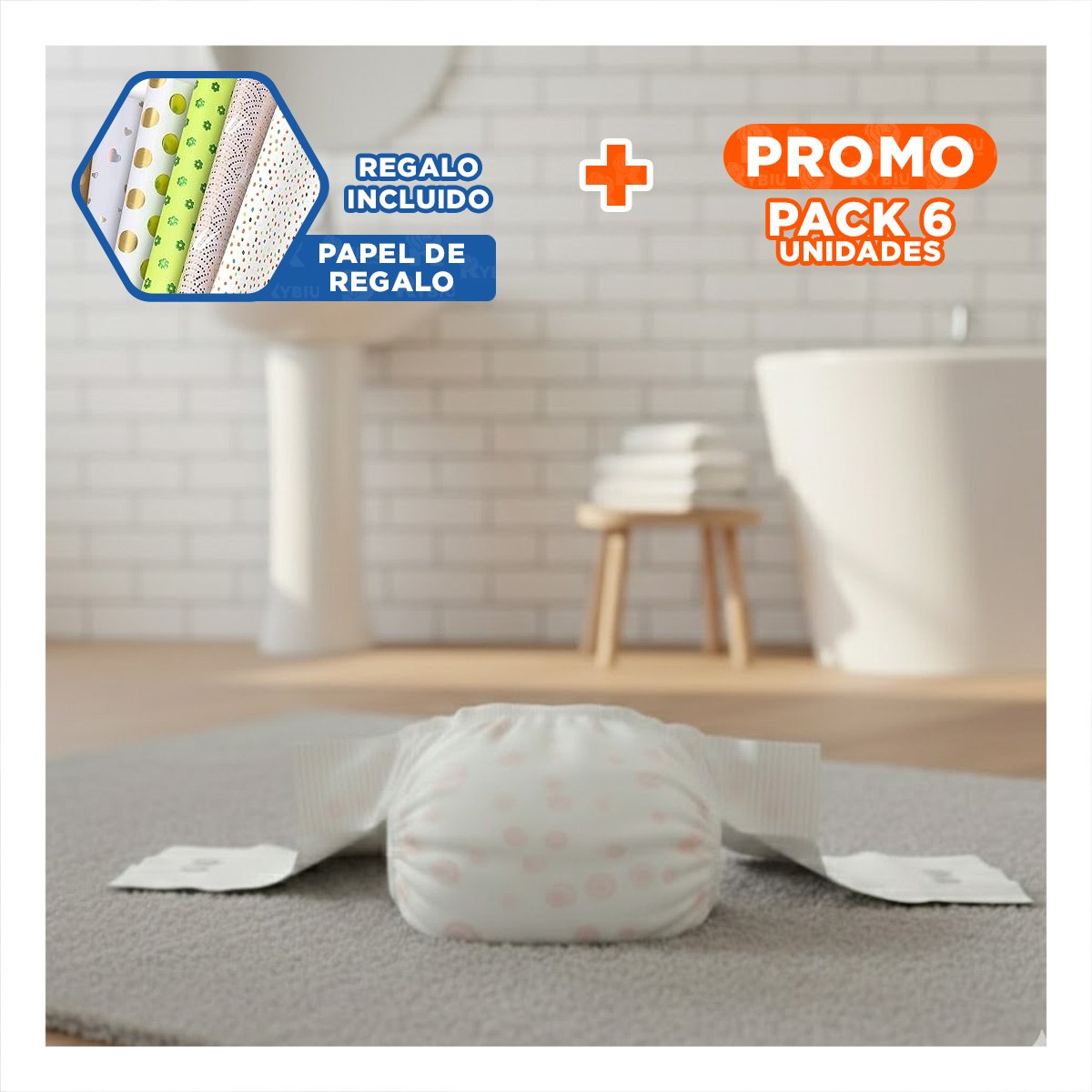 PACK6 PANTIE CON FIJACION SEGURA Y SOPORTE ESTABLE PERRO HEMBRA TALLA XL ROSADO Y+PAPEL REGALO - 1