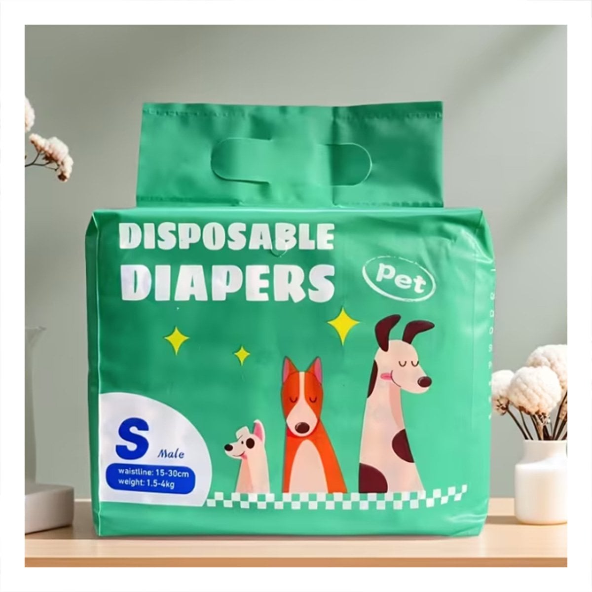 PACK4 CONFORT ANTI OLORES PARA MASCOTAS ACTIVAS MASCOTA MACHO S VERDE - 2