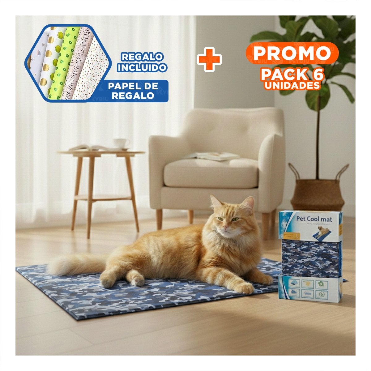 PACK6 MANTA LIGERA QUE FACILITA LA LIMPIEZA Y APORTA CONFORT L 50X90CM MILITAR Y+PAPEL REGALO - 1