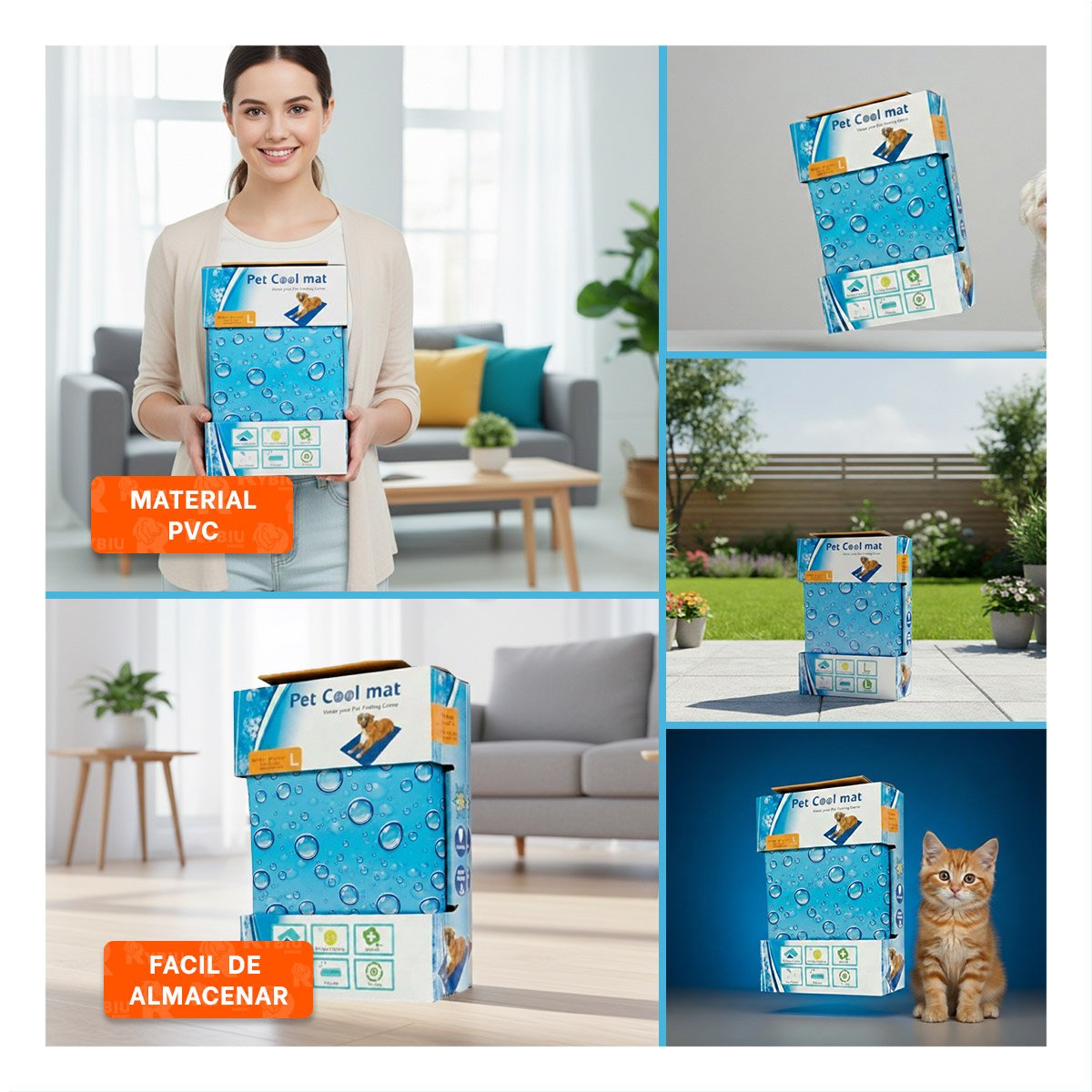 SUPERFICIE CON TECNOLOGIA REFRESCANTE PATRON BURBUJA 50X90CM L CELESTE - 5