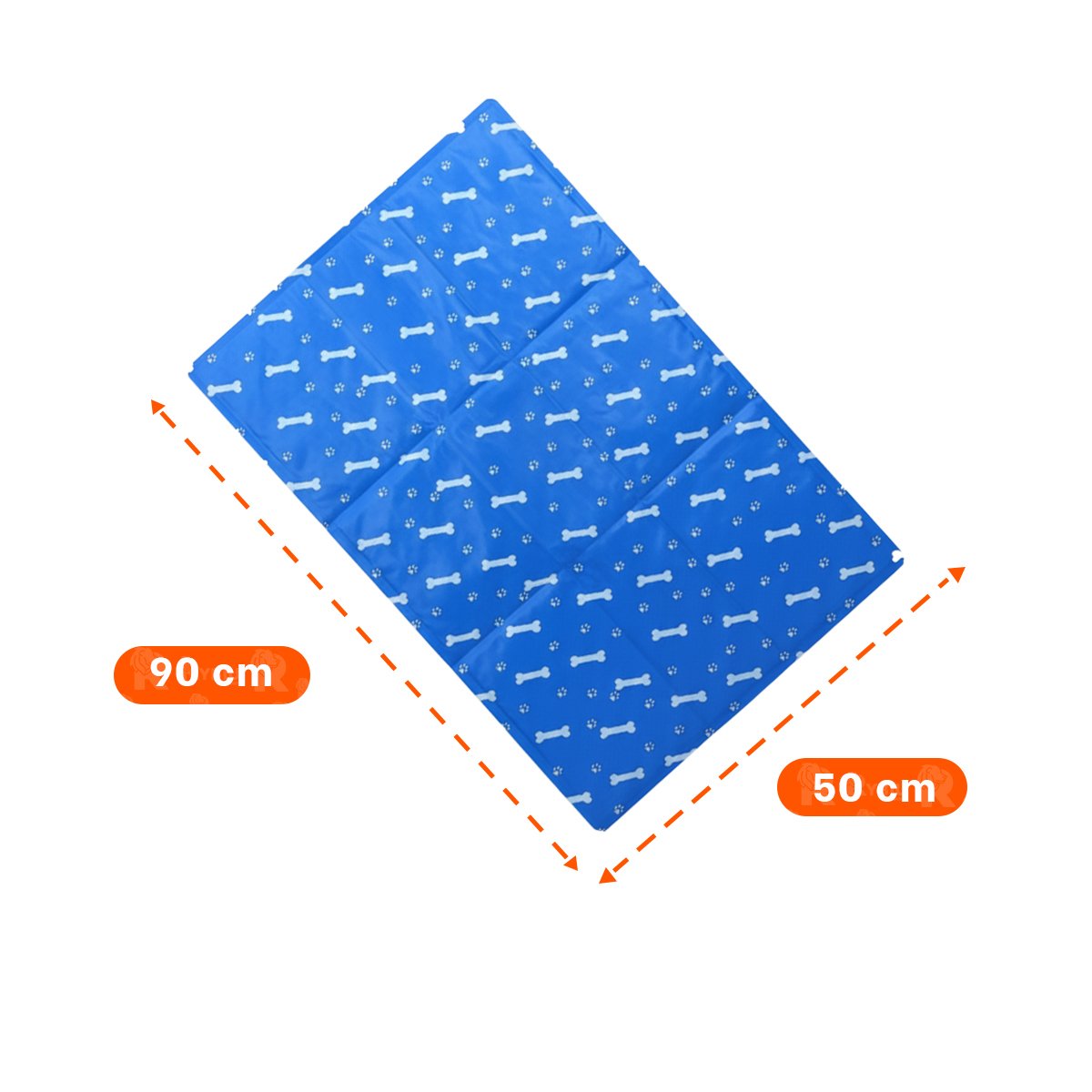 PACK4 TAPIZ CON SISTEMA DE ENFRIAMIENTO ESTAMPADO HUESITOS 50X90CM L AZUL Y+REGALO STICKER - 4