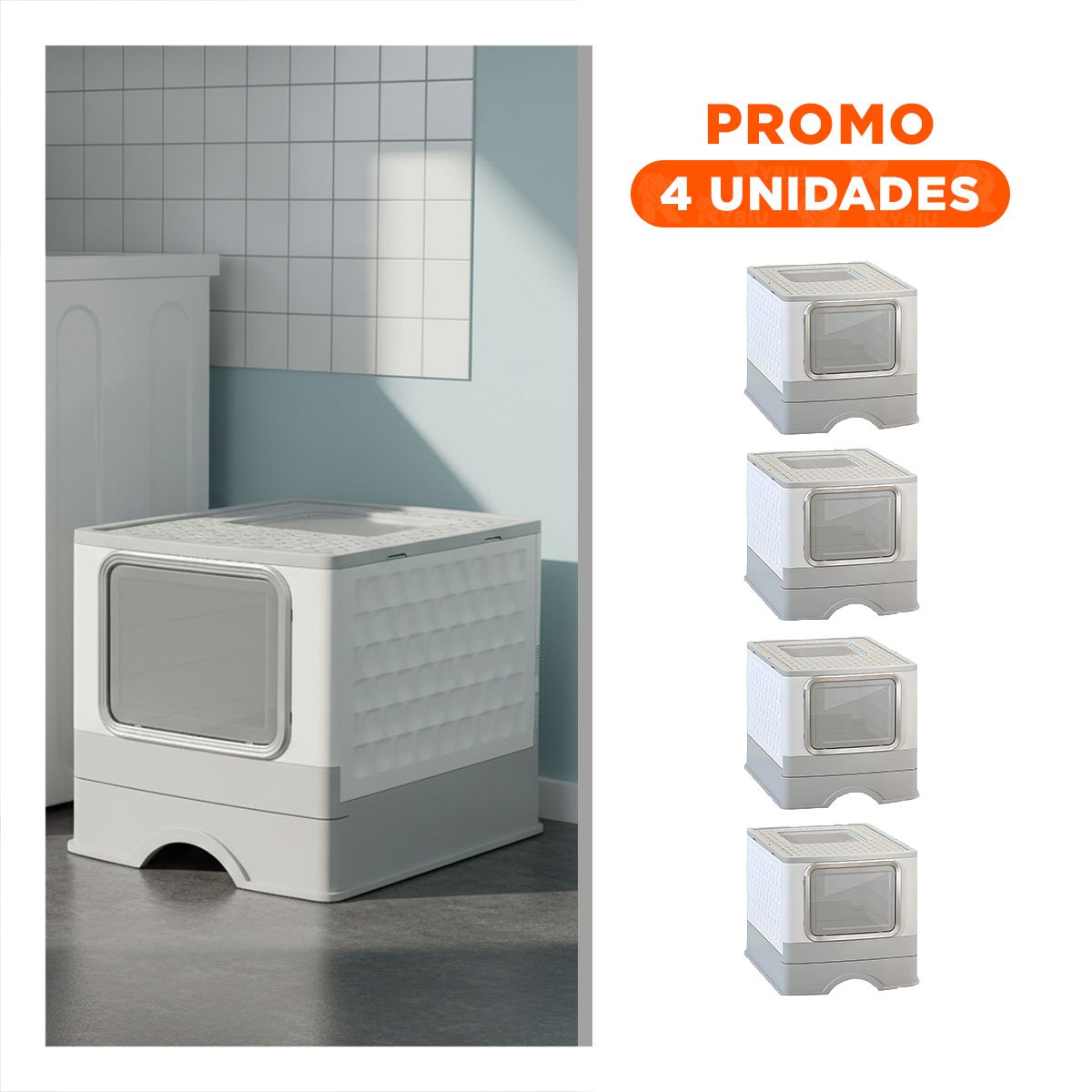 PACK4 CAJA EN PLOMO CON PALA COMBINADA Y SISTEMA COMPACTO DE BANDEJA Y+REGALO STICKER - 1