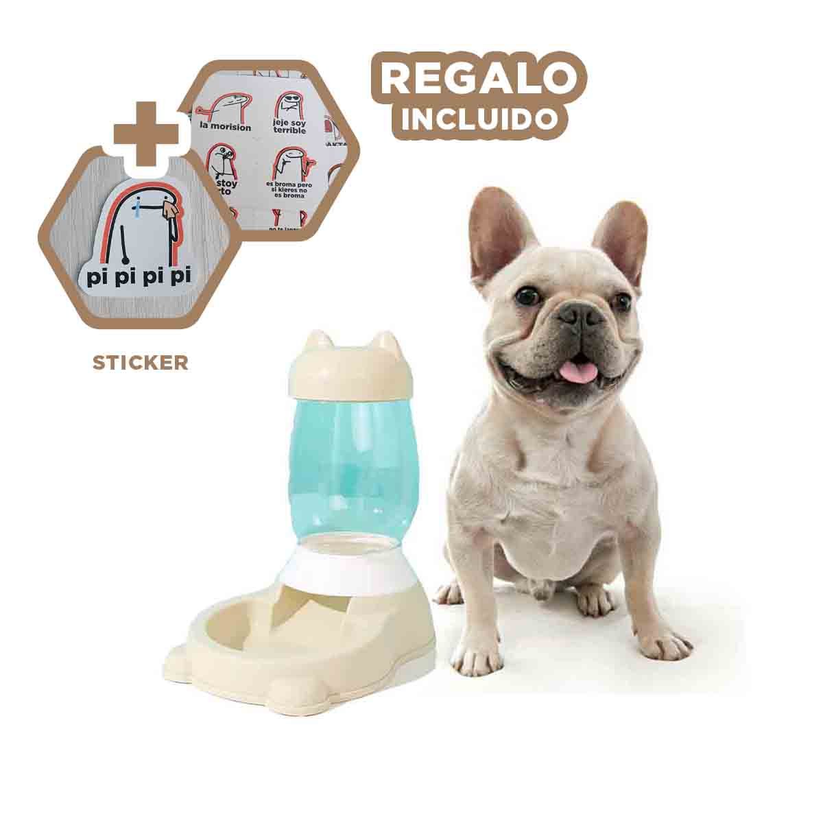 DISPENSADOR COMPACTO AUTOMATICO DE GATO CON BIDON BEIGE PARA AMBIENTES CLAROS Y+REGALO STICKER - 1