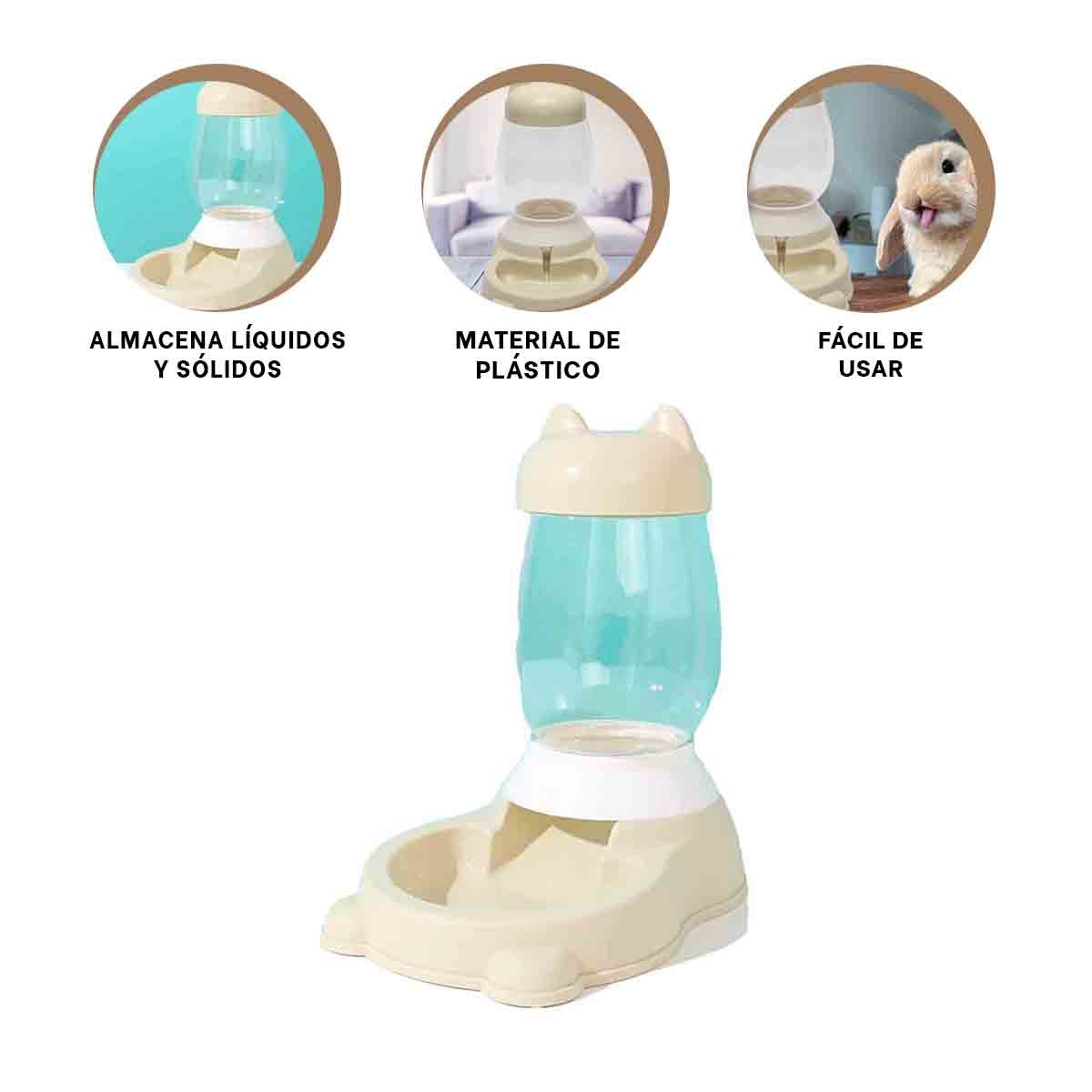 DISPENSADOR DOMESTICO AUTOMATICO DE GATO CON BIDON BEIGE PARA ESPACIOS ARMÓNICOS - 3