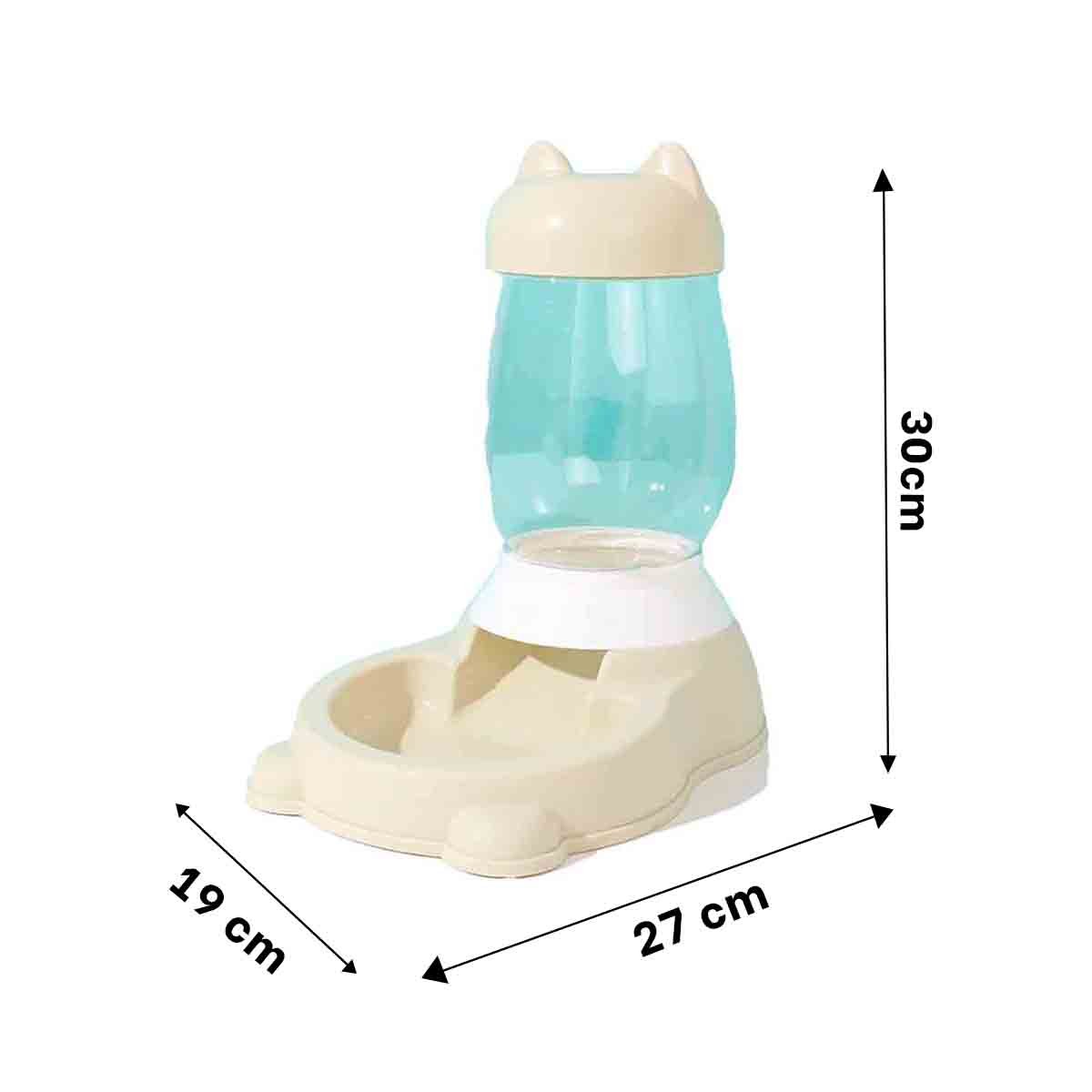 PACK4 RECIPIENTE PEQUENO AUTOMATICO DE GATO CON BIDON BEIGE EN RINCONES Y+REGALO STICKER - 4
