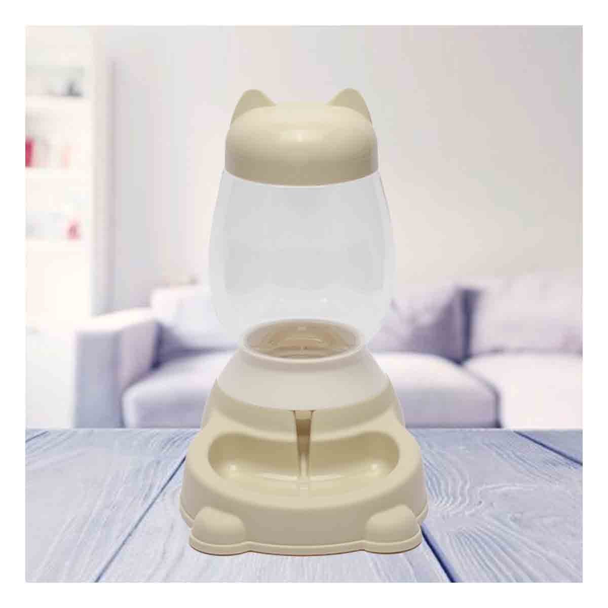 DISPENSADOR SUAVE BEIGE CON BIDON AUTOMATICO Y GATO QUE REALZA RINCONES Y+LIGAS REGALO - 1