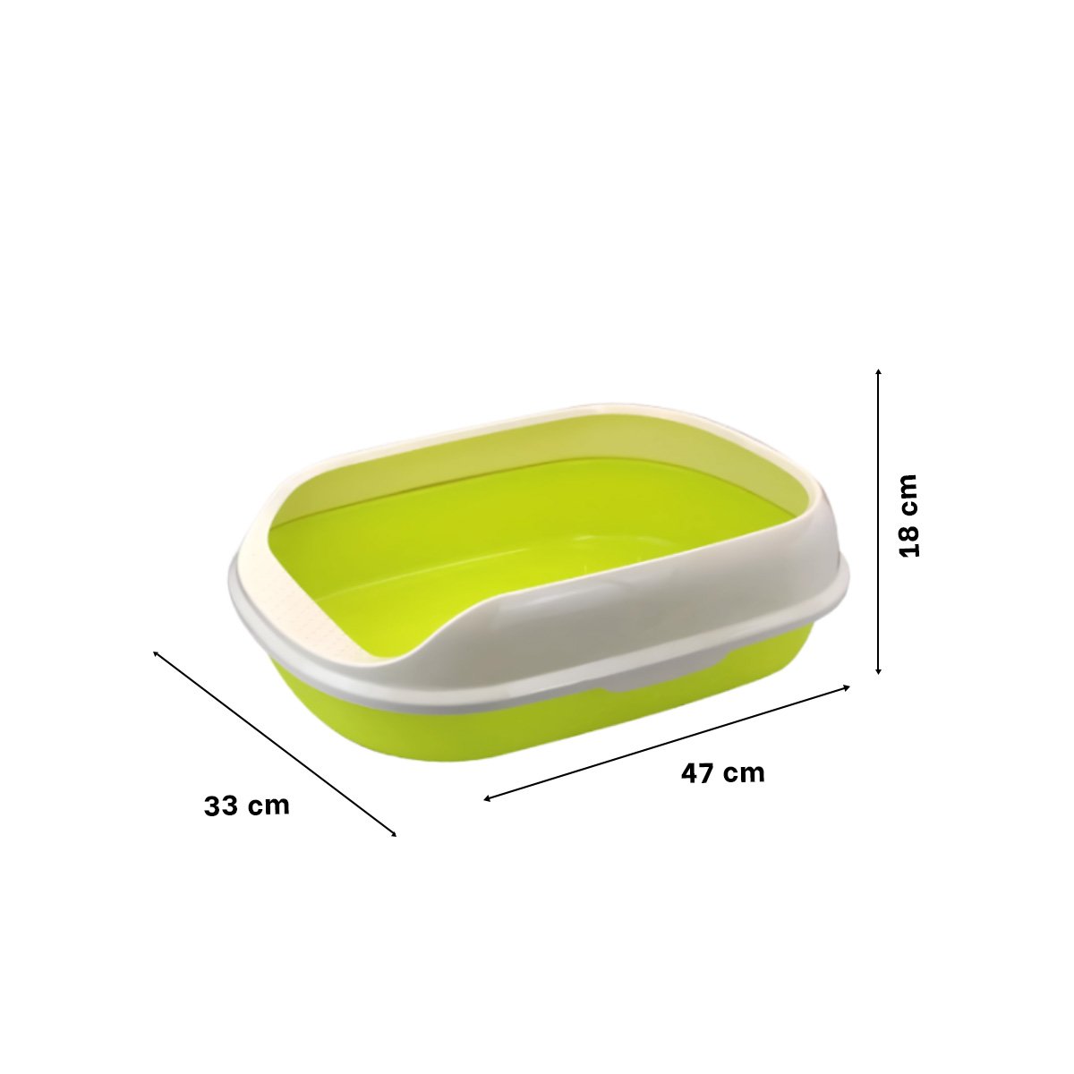 PACK4 ARENERO VERDE DE 47X33X18CM CON PALA CERNIDORA Y LADOS MEDIOS ALTOS - 4
