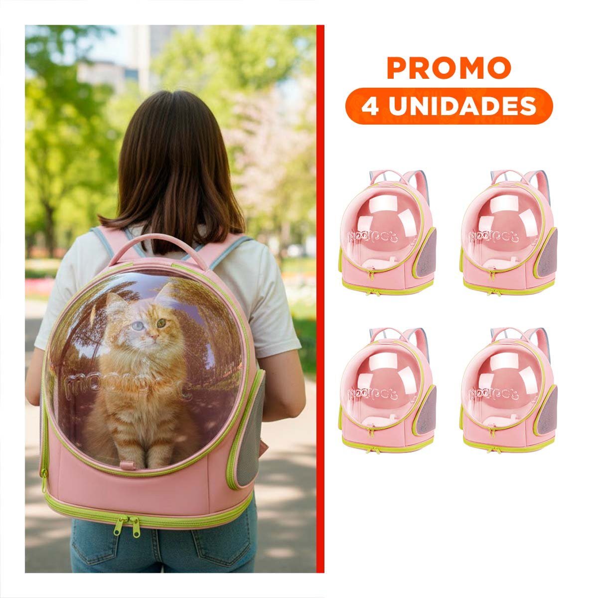 PACK4 CONTENEDOR ROSADO CON NAVE ESPACIAL Y ESPACIO INTERIOR PANORAMICO Y+REGALO STICKER - 1