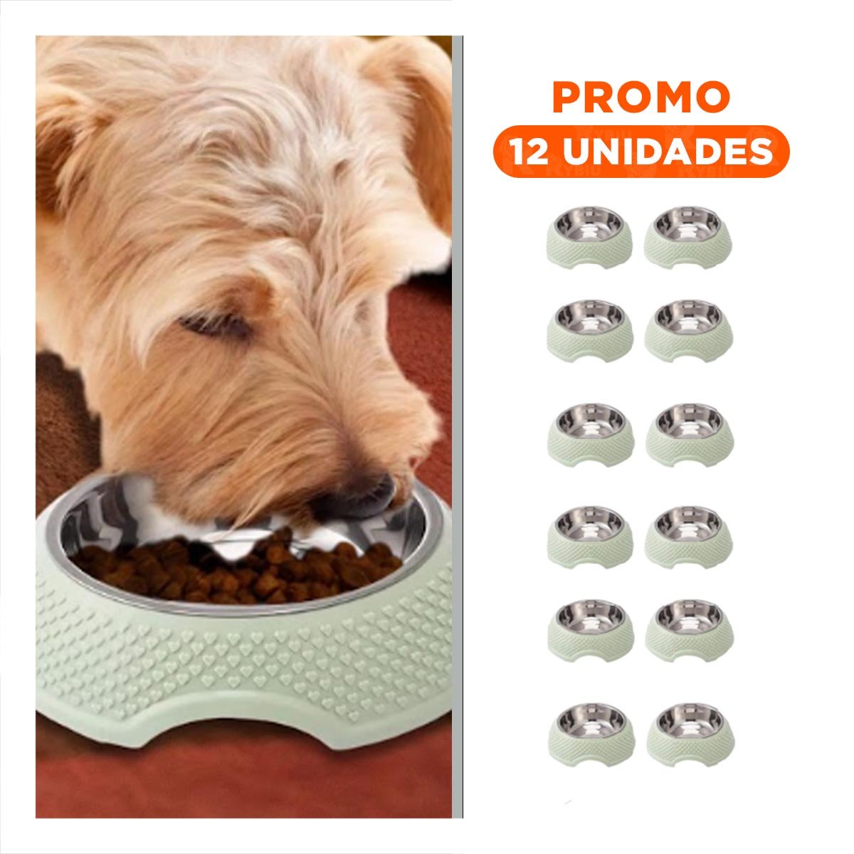 PACK12 PLATO DE ACERO VERDE PASTEL, DESMONTABLE Y CON CORAZONES EN RELIEVE Y+REGALO STICKER - 1