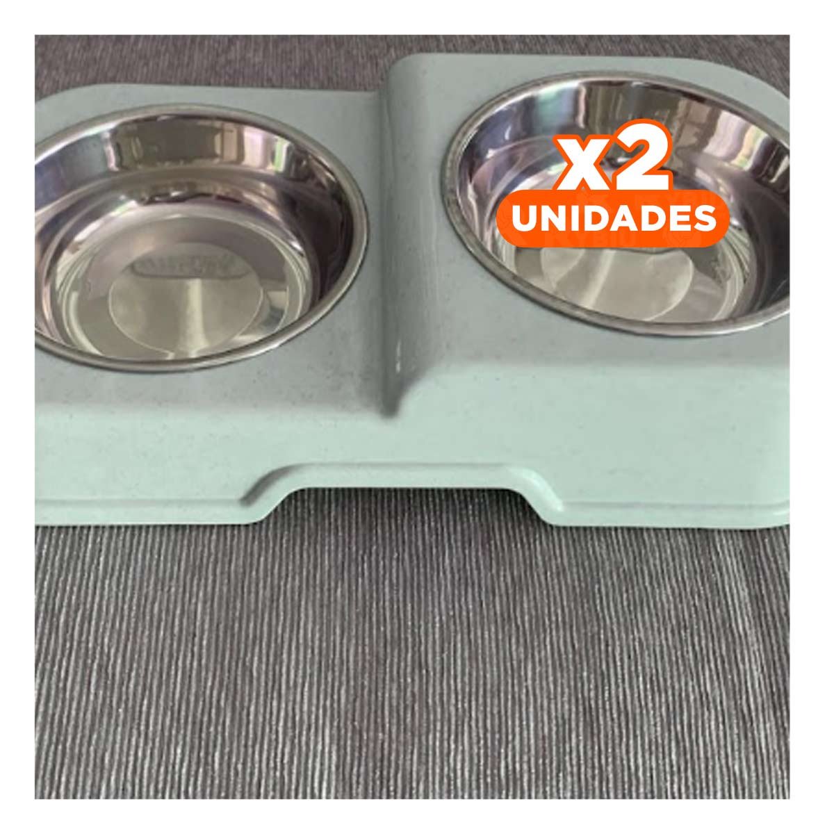 PACK2 PLATO EN COLOR VERDE CON DOS NIVELES DOBLE Y PLATOS DESMONTABLES FACIL Y+REGALO STICKER - 1