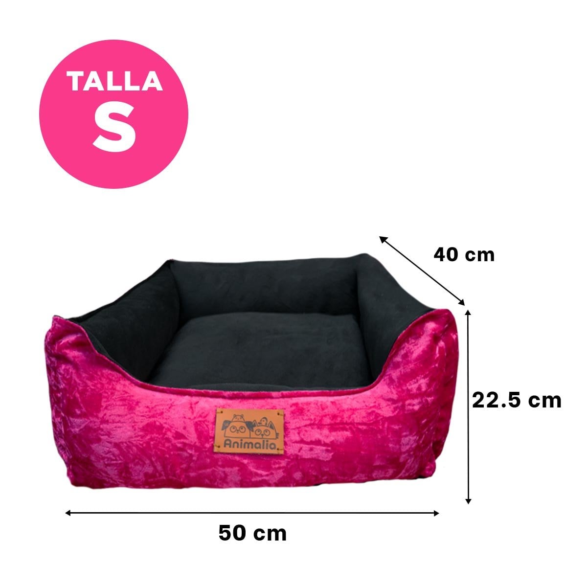PACK2 DESCANSO FUCSIA PARA PERRO TALLA S CON CENTRO NEGRO Y+REGALO STICKER - 4