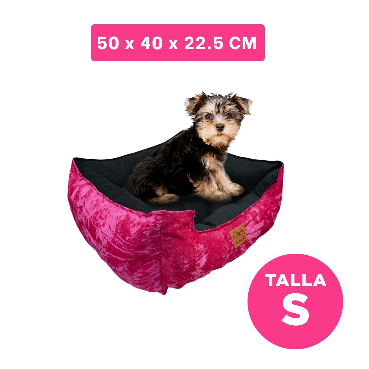 COLCHON FUCSIA PARA PERRO TALLA S CON CENTRO NEGRO Y+POST IT - 4