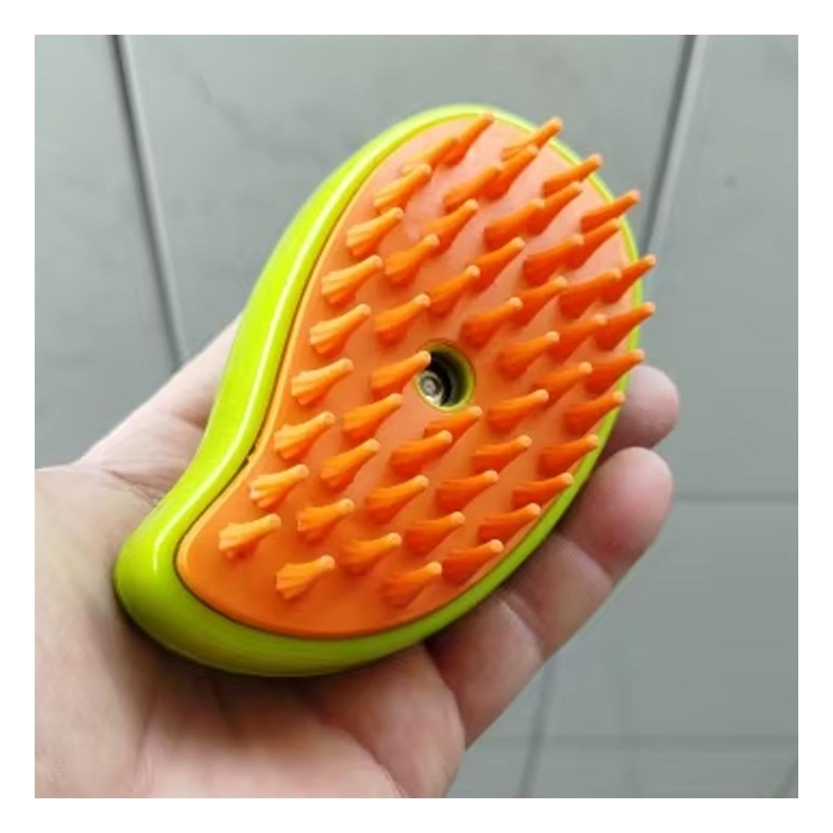 PACK2 CEPILLO EN COLOR NARANJA Y VERDE CON VAPOR PARA LIMPIEZA DE MASCOTAS - 3