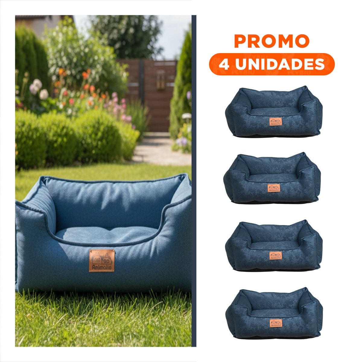 PACK4 NIDO EN COLOR COMPLETO DE AZUL LABRADO DE TALLA S PARA MASCOTAS Y+REGALO STICKER - 1