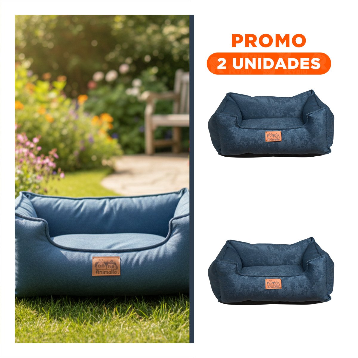 PACK2 BASE PARA MASCOTAS DE TALLA S CON EN COLOR COMPLETO DE AZUL LABRADO FACIL DE USAR - 1