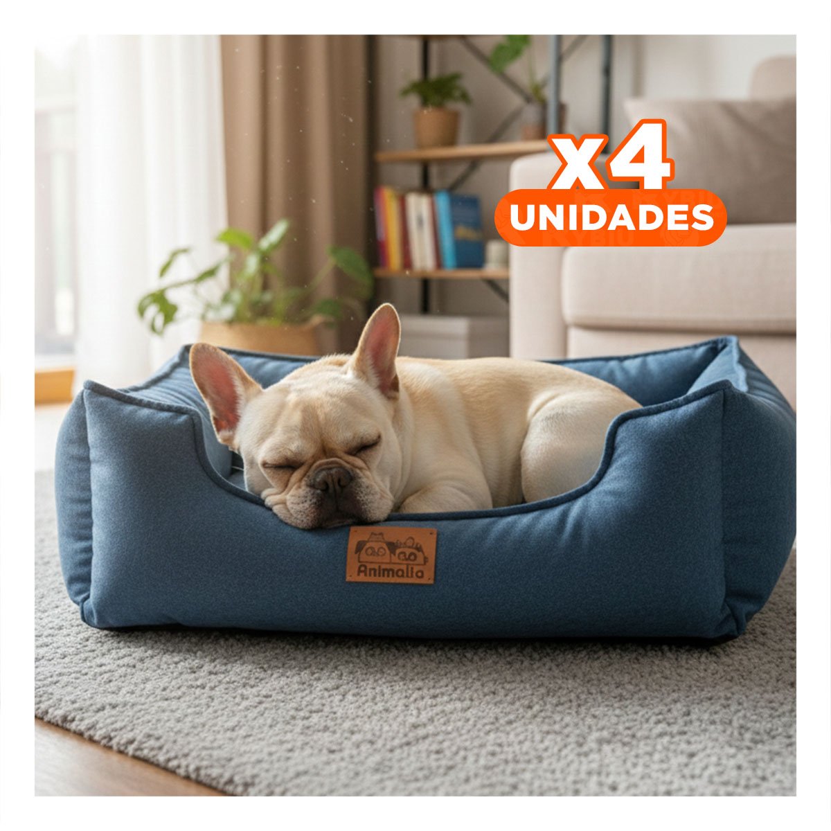 PACK4 NIDO DE TALLA S EN COLOR COMPLETO DE AZUL LABRADO PARA MASCOTAS INTEGRADO - 1