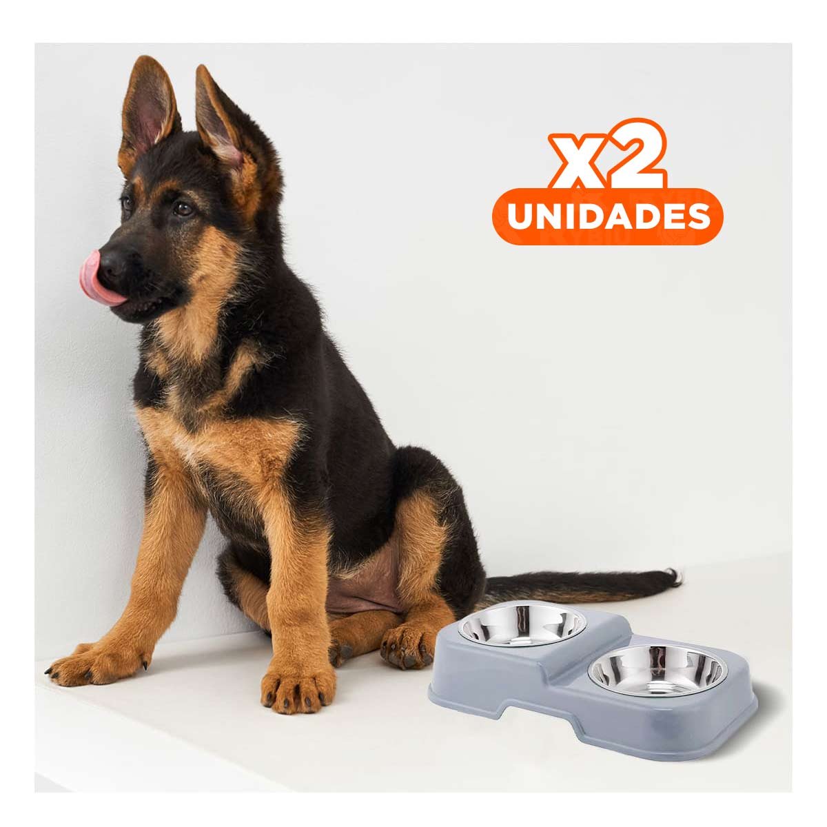 PACK2 PLATO EN COLOR AZUL CON DOS NIVELES DOBLE Y PLATOS DESMONTABLES FACIL Y+REGALO STICKER - 1