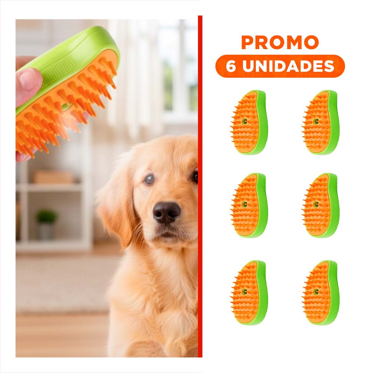 PACK6 ACCESORIO EN COLOR NARANJA Y VERDE CON LIMPIEZA RAPIDA Y SISTEMA DE VAPOR - 1