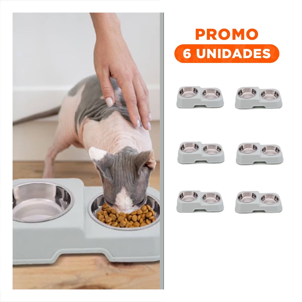 PACK6 RECIPIENTE EN COLOR VERDE CON DOBLE PLATOS DESMONTABLES Y DOS NIVELES COMODO - 1