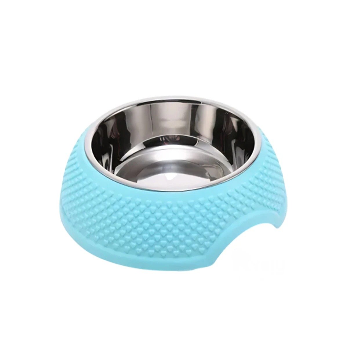 PACK2 PLATO DESMONTABLE DE ACERO CELESTE PASTEL CON CORAZONES EN RELIEVE FACIL Y+REGALO STICKER - 2