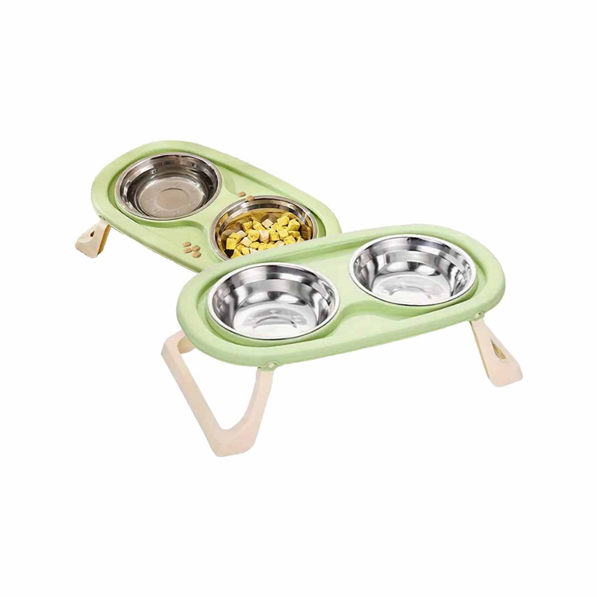 PACK6 BANDEJA DOBLE EN COLOR VERDE ELEVADA PLEGABLE Y DESMONTABLE COMODA Y+REGALO STICKER - 2